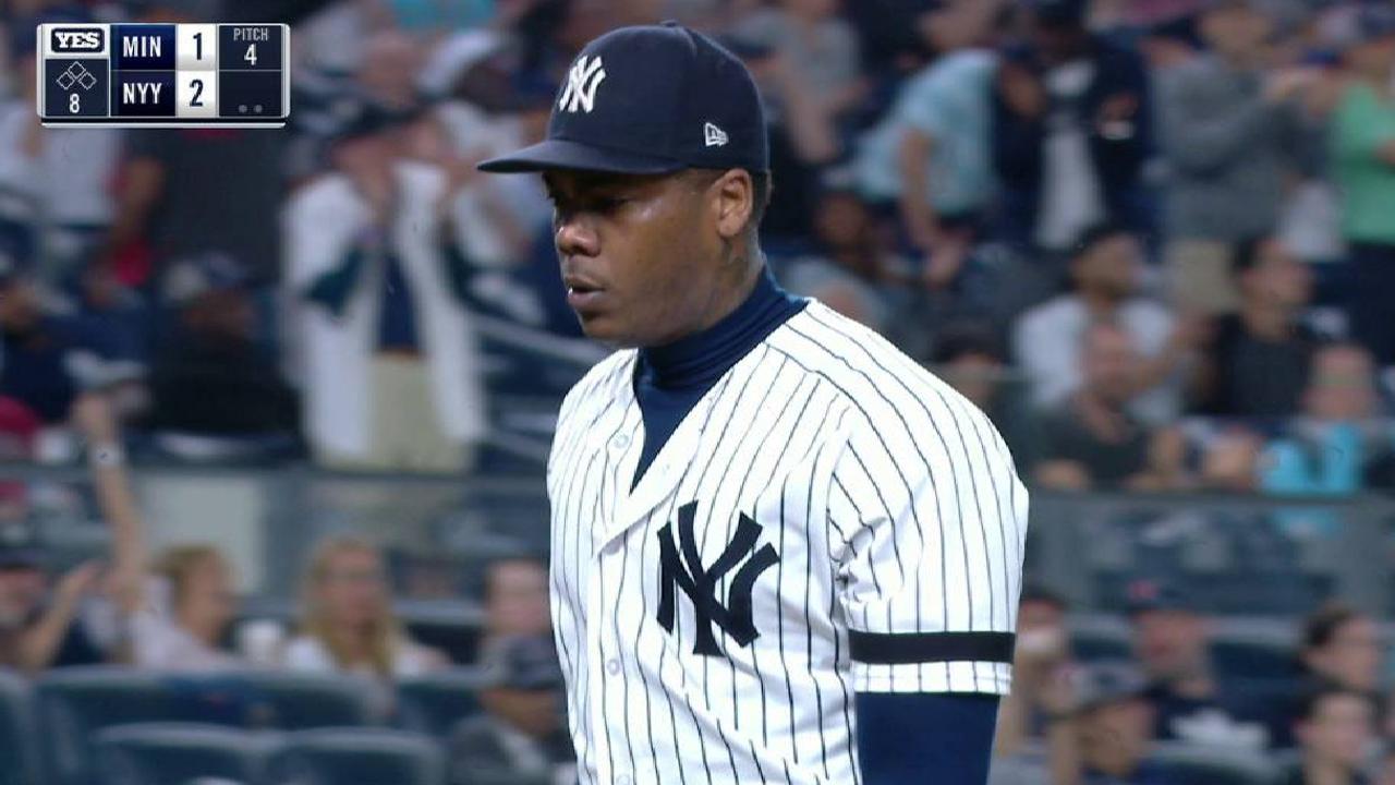 Chapman escapes bases-loaded jam