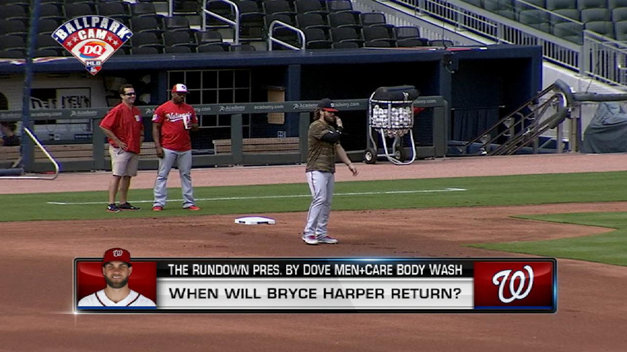 Slowes updates on Harper's rehab