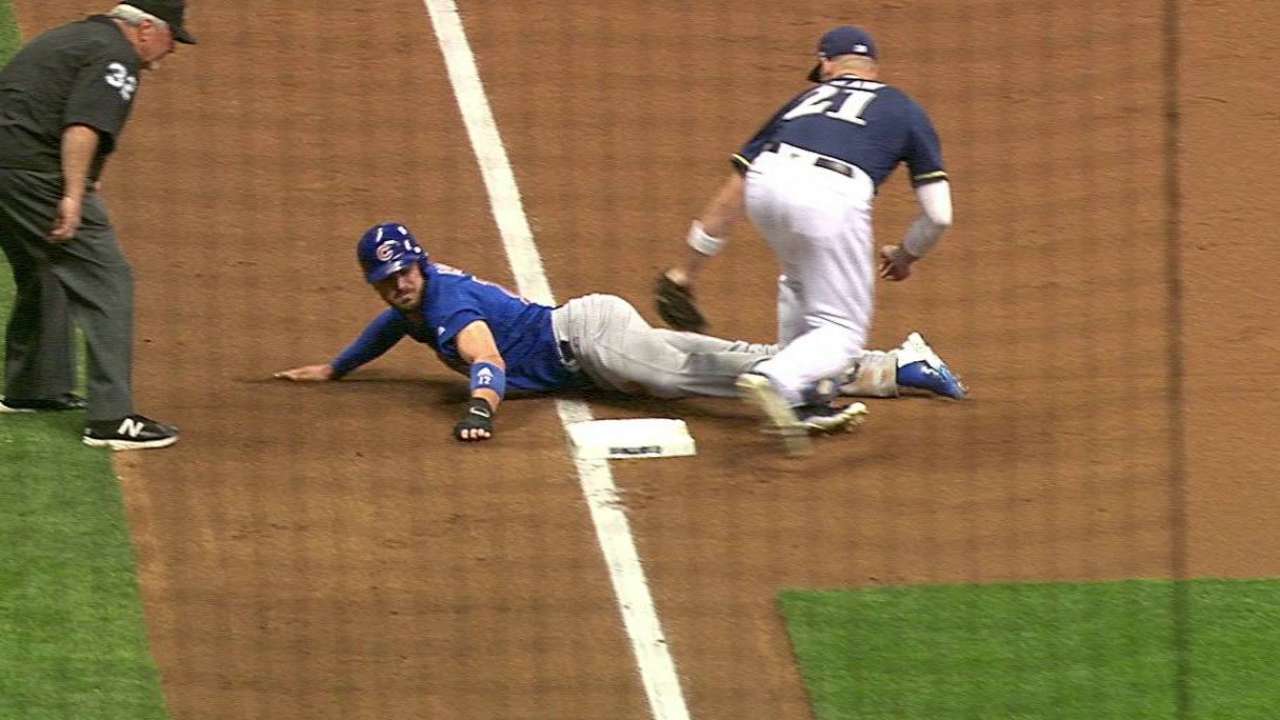 Vogt nabs Bryant at third