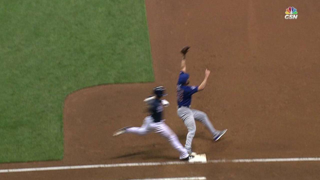 Rizzo starts a double play