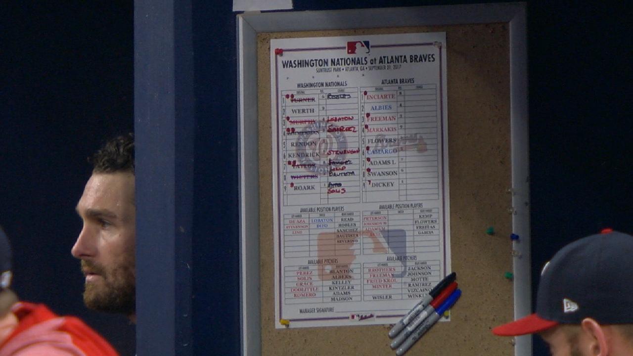 Lineup card confusion in Atlanta