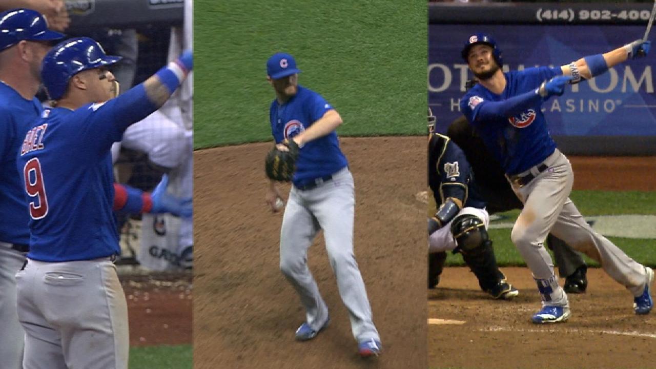 Goodnight, Kris! Cubs great late vs. Crew