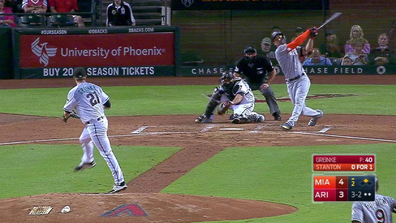 Greinke strikes out Stanton