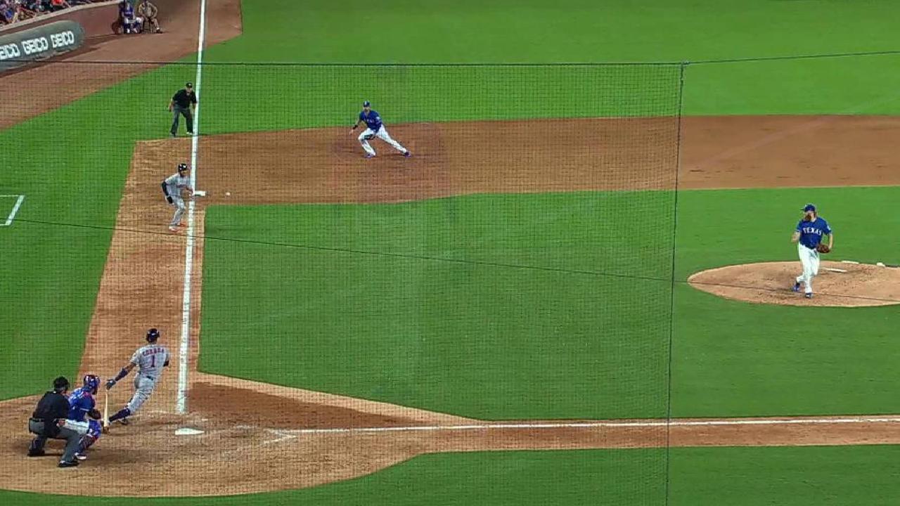 Fisher comes home on an error