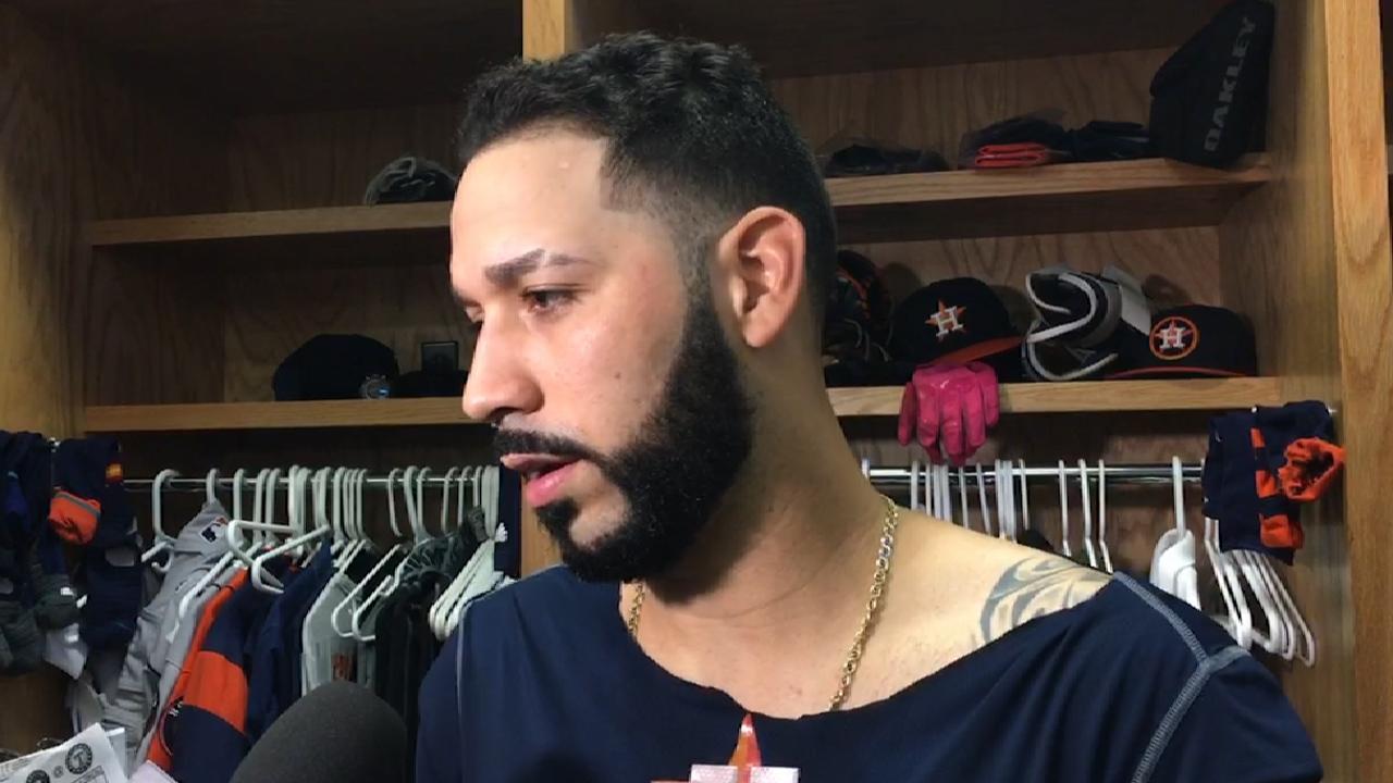 Gonzalez on his four hits