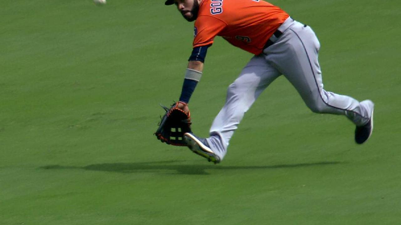 Gonzalez's tough lunging grab