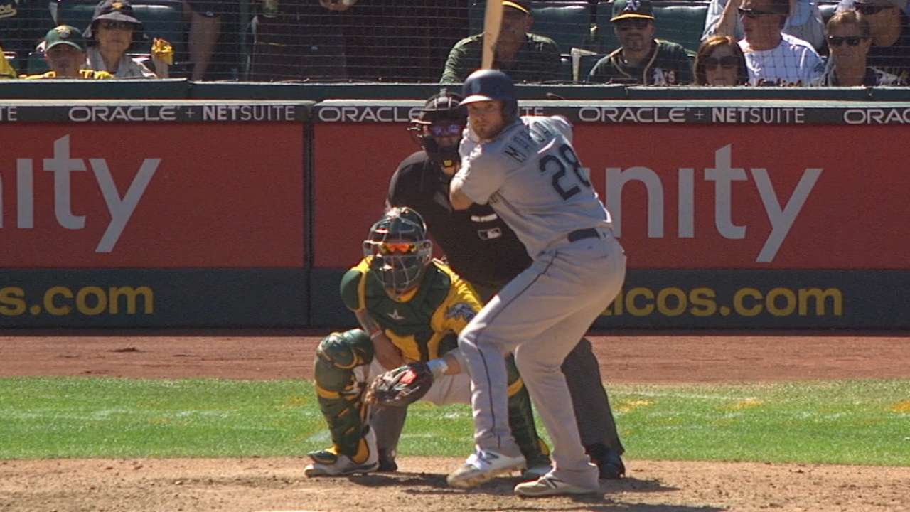 Marjama's first Major League hit