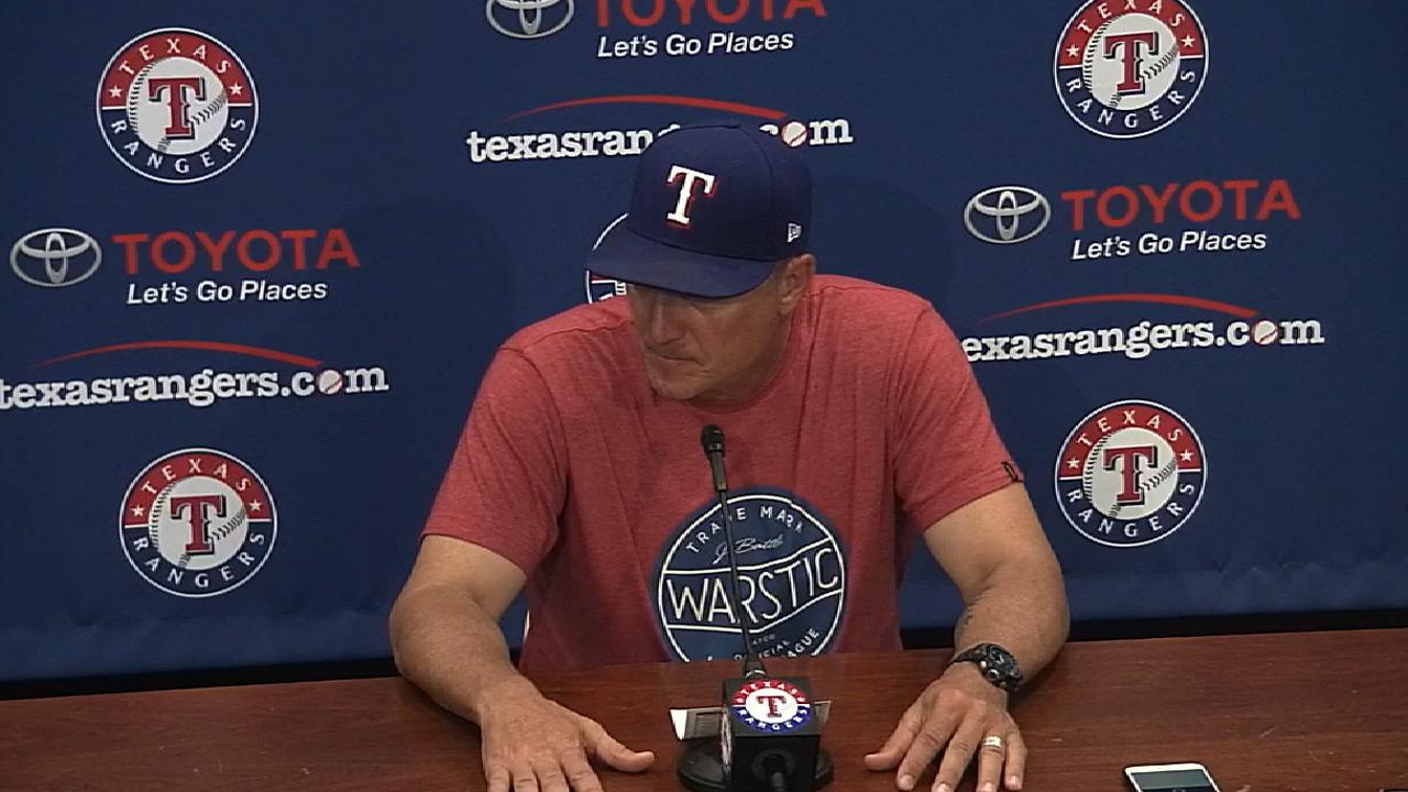 Banister on Rangers' 12-2 loss