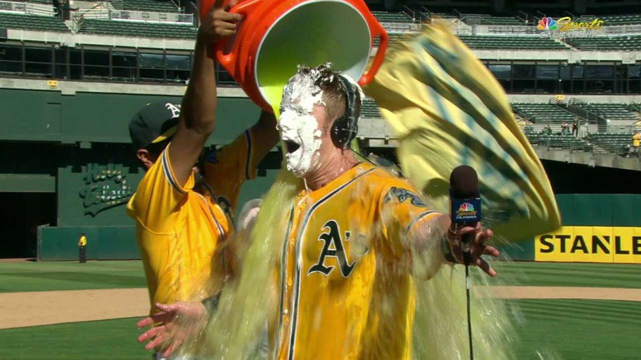 Canha on his walk-off home run