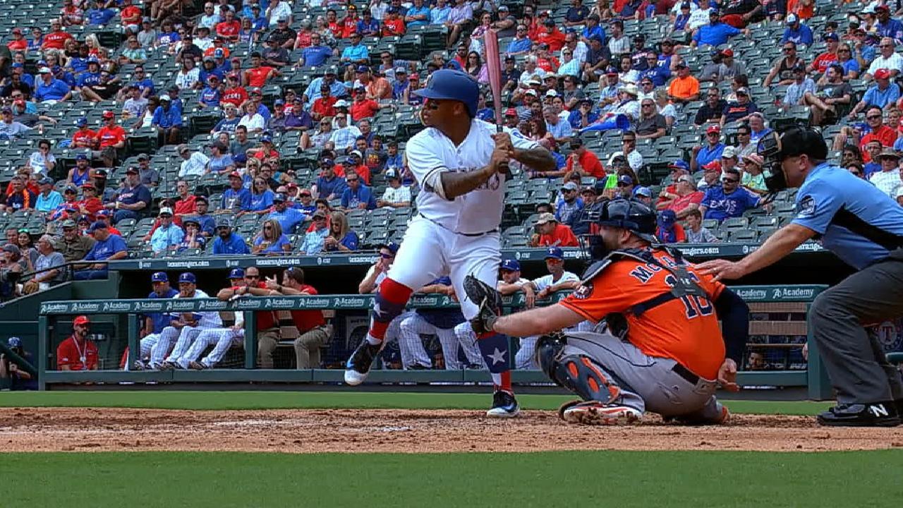 Calhoun on first career homer