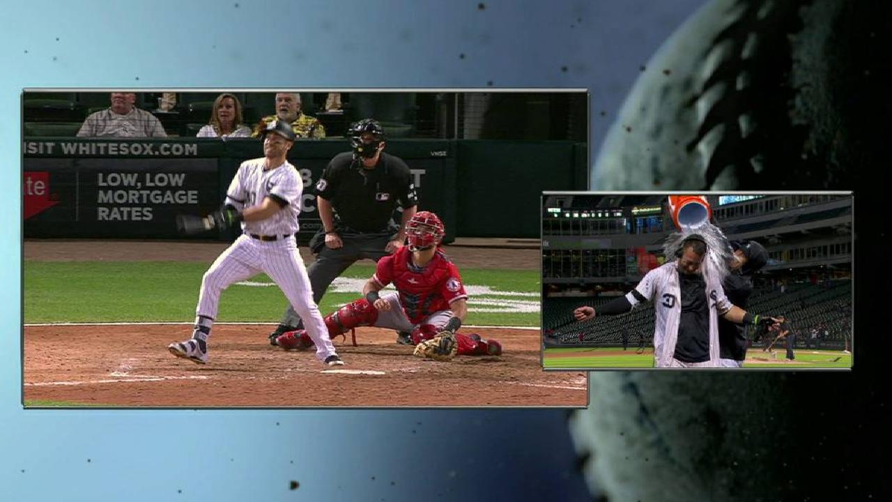 Delmonico on his walk-off homer