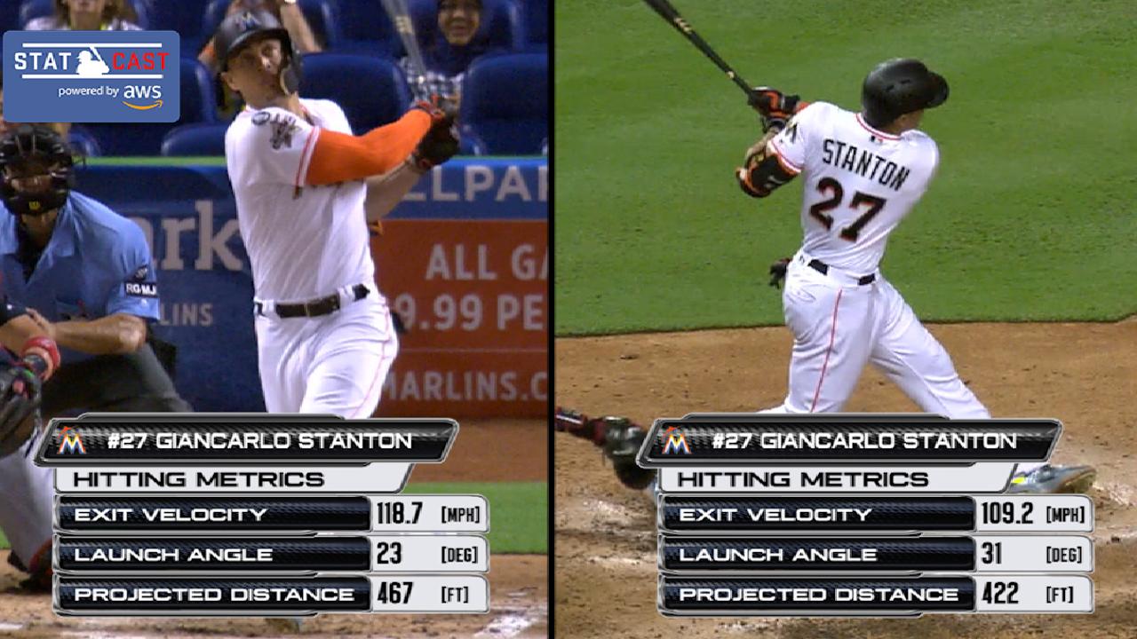 Statcast: Stanton's two homers
