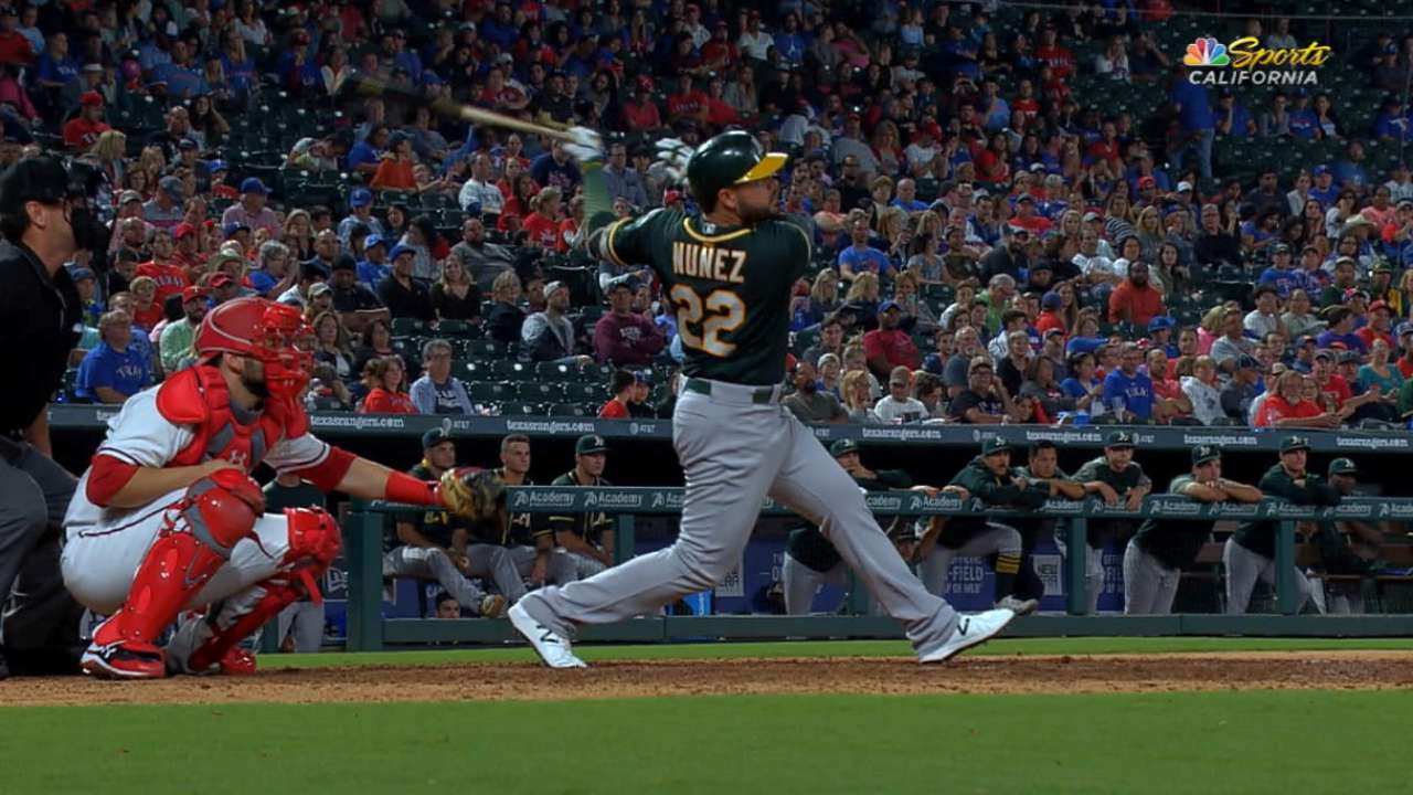 Nunez's first career homer