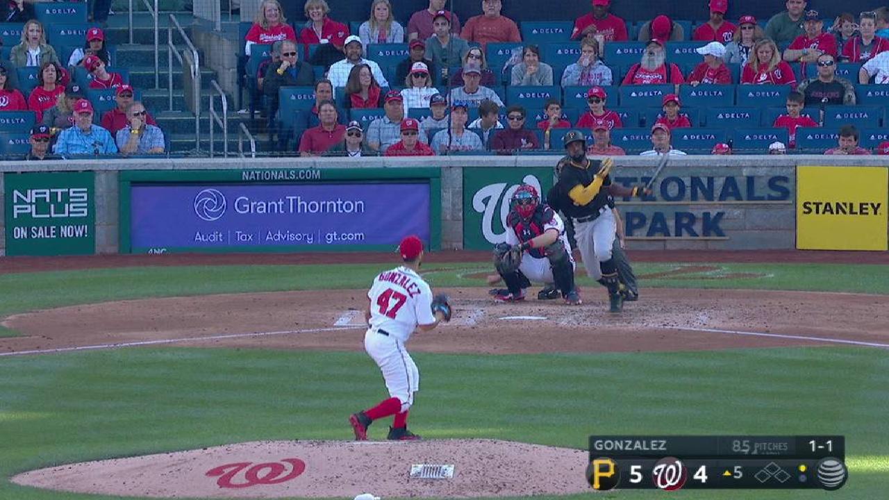 Cutch drives a double to left