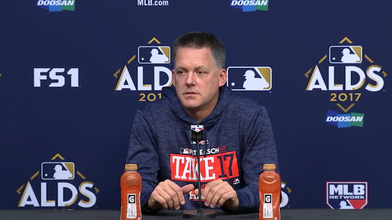 Oct. 4 A.J. Hinch workout day interview