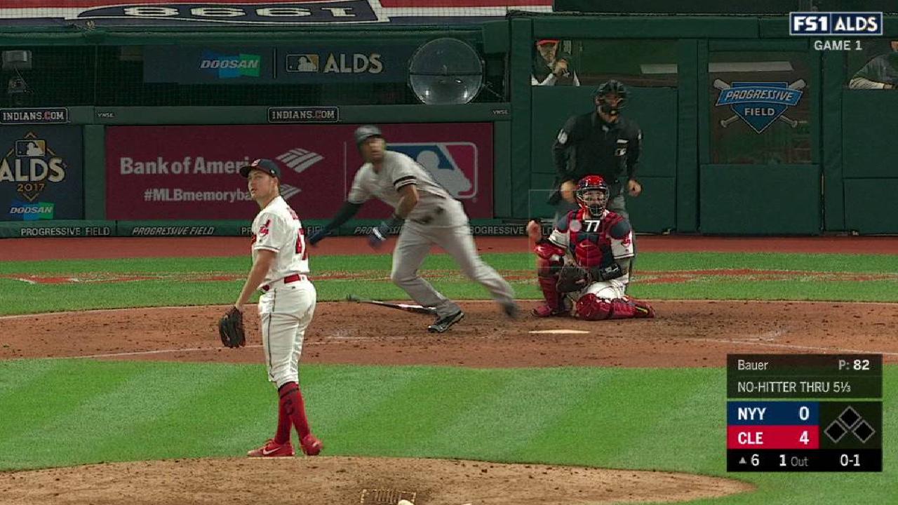 Yanks overpowered by Tribe in ALDS opener