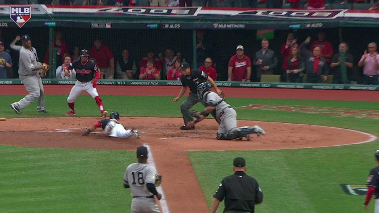 Santana plates Lindor, Ramirez