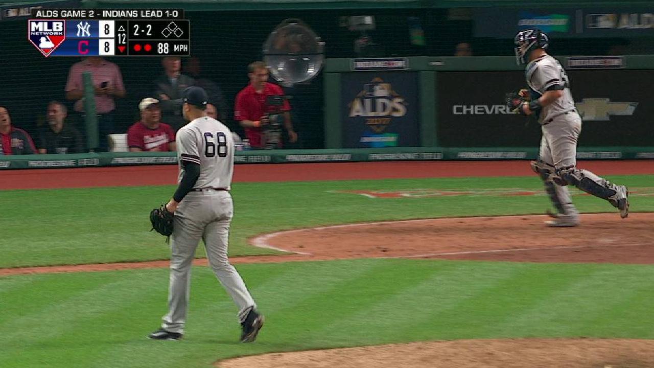 Betances unlikely to be available for Game 3