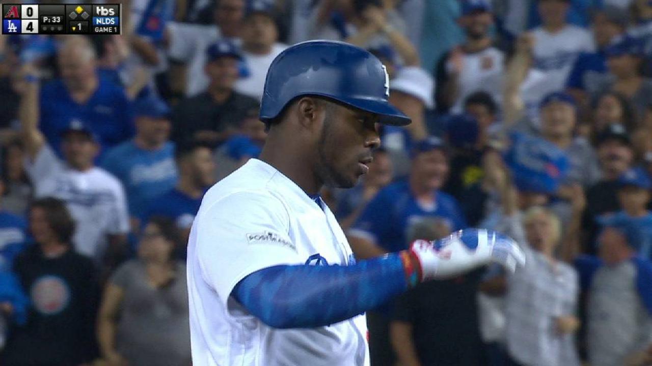 Puig licks bat, laces RBI double
