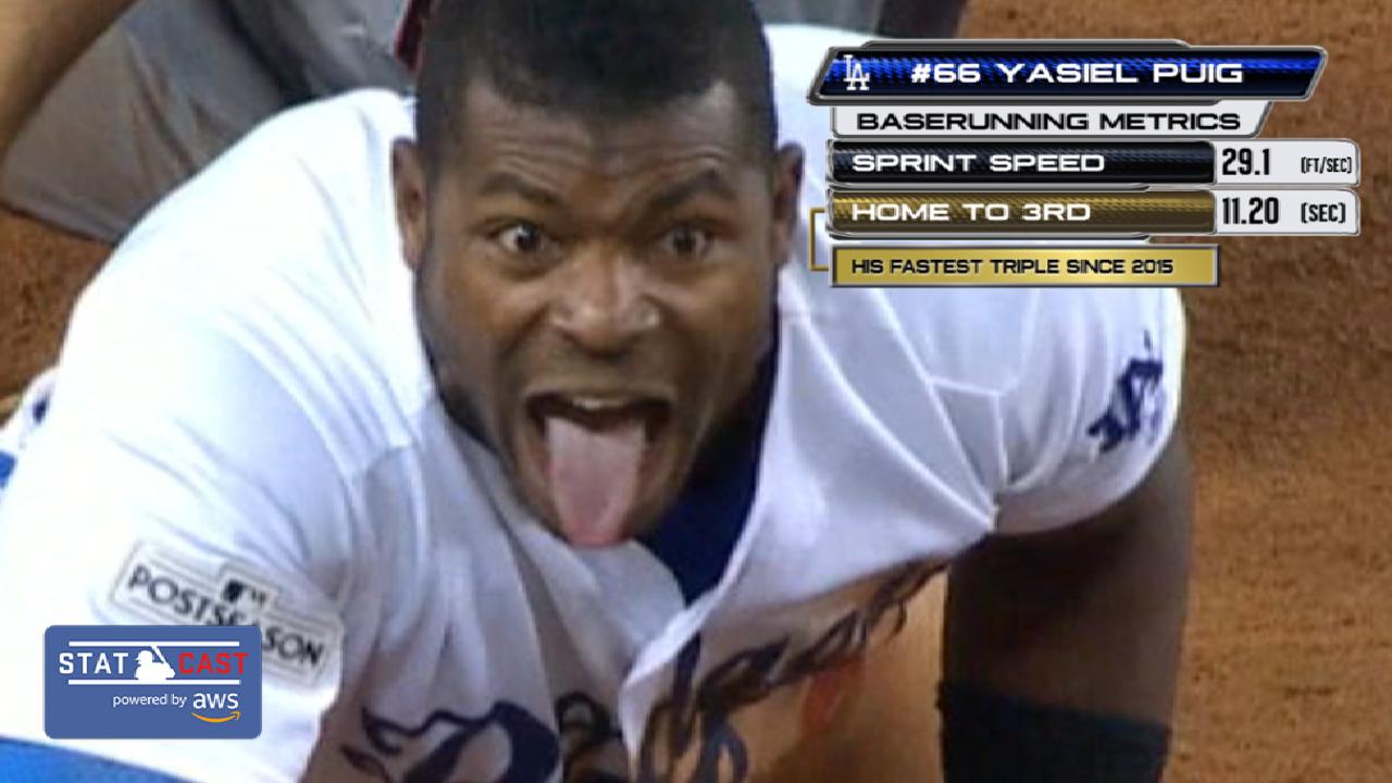 Statcast: Puig's triple in 7th