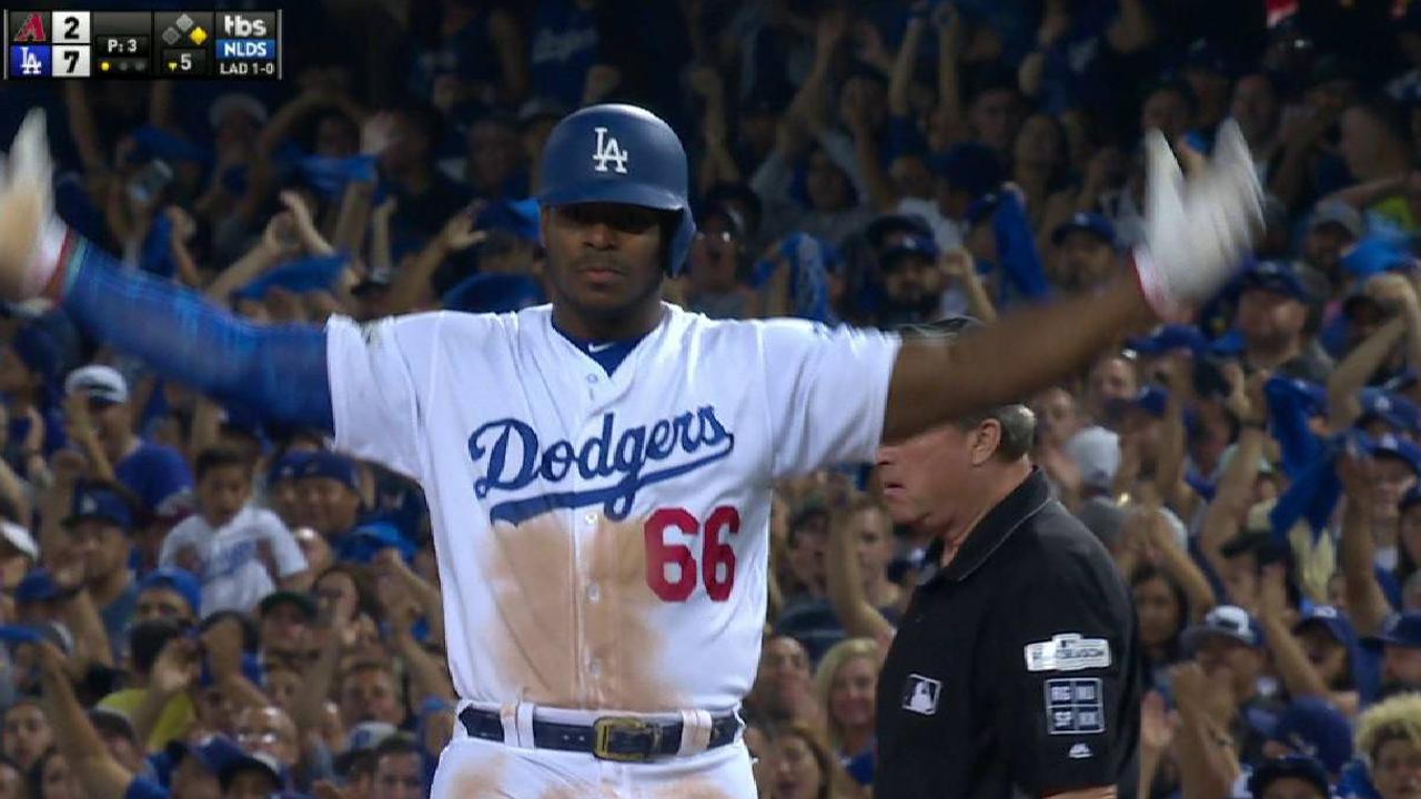 Puig, Dodgers ponen a los D-backs contra la pared en la SDLN