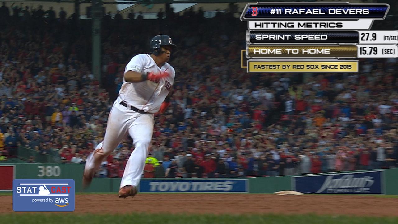 Inside job: Devers electrifies fans with HR