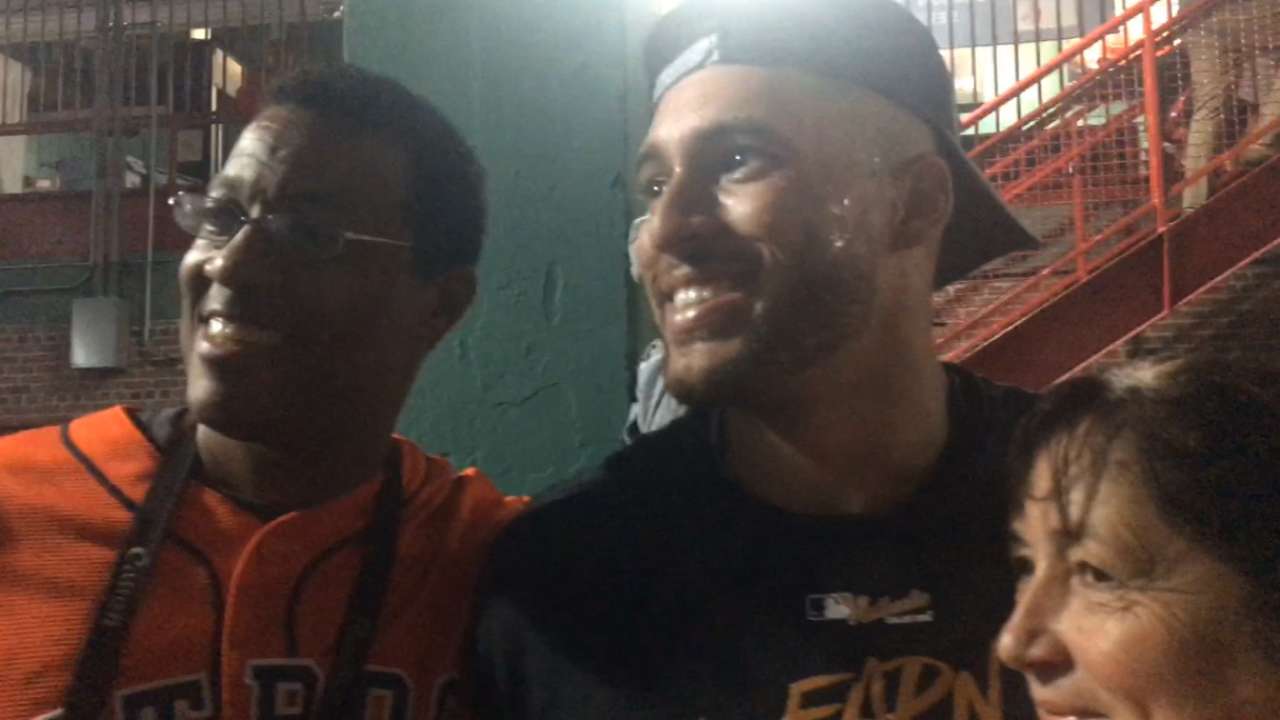 Fenway clinch special for Springer, family