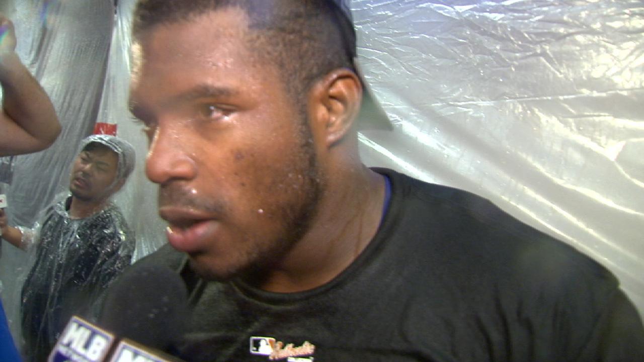 Puig on the Dodgers family