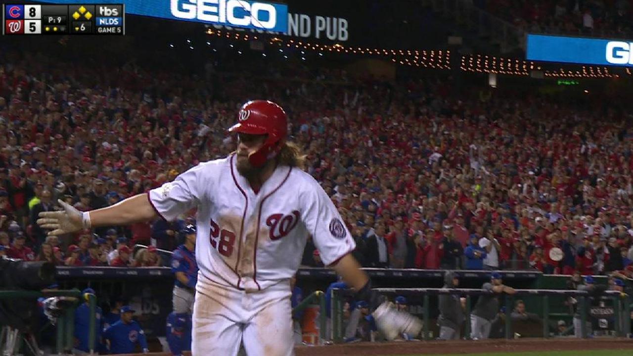 Werth scores on a wild pitch