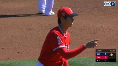 See Shohei Ohtani's first strikeouts of Spring Training