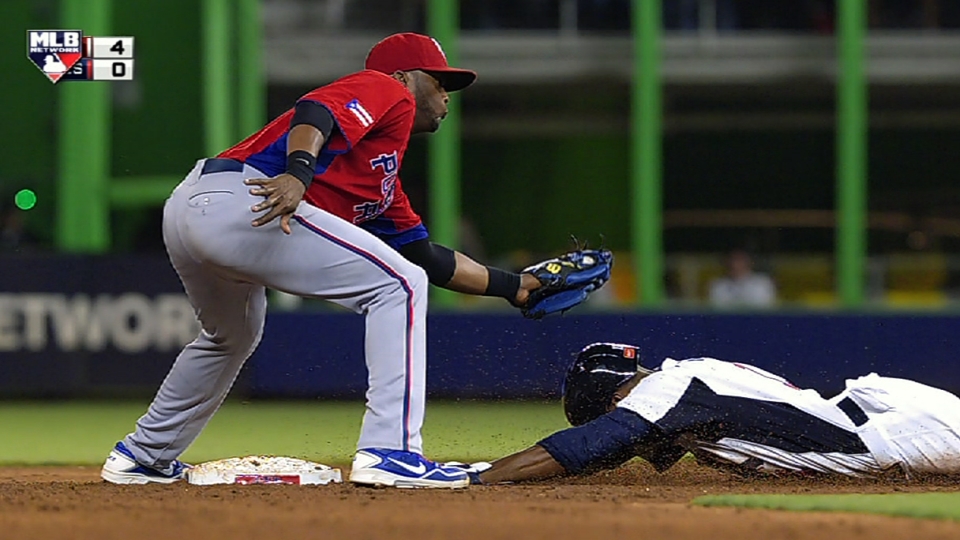 Molina catches Rollins stealing
