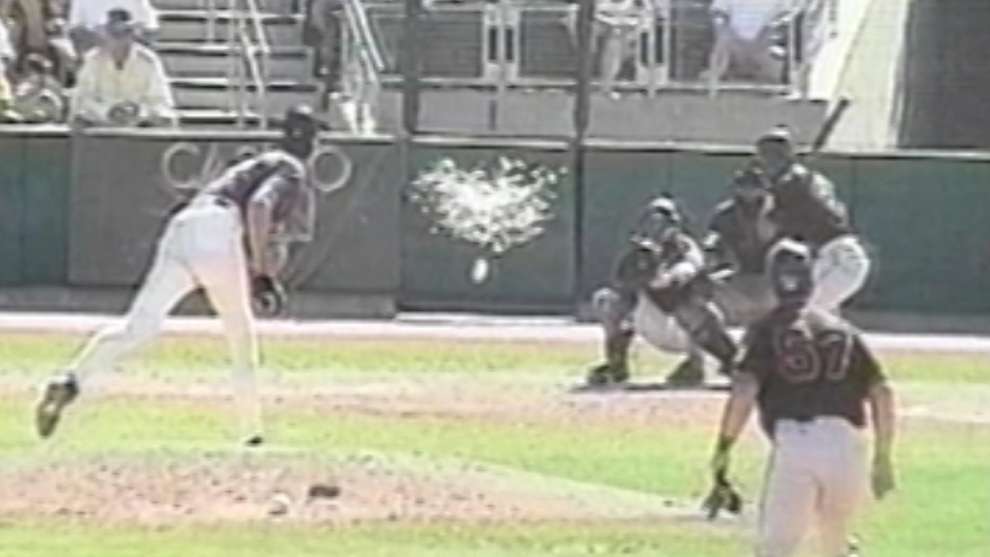 Randy Johnson's pitch hit a bird 16 years ago