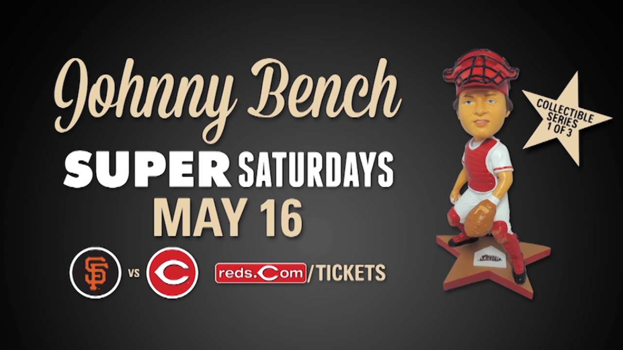 Johnny Bench Bobblehead 04 17 2015 Cincinnati Reds