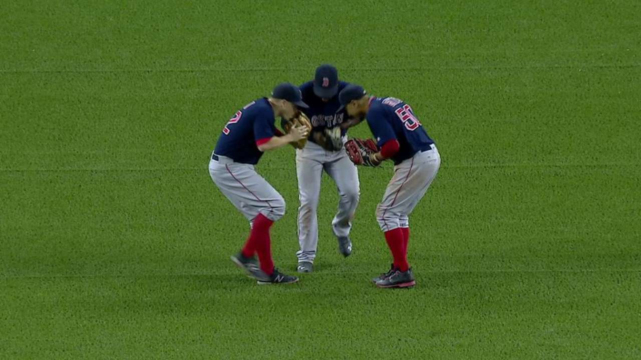 red sox outfield dances