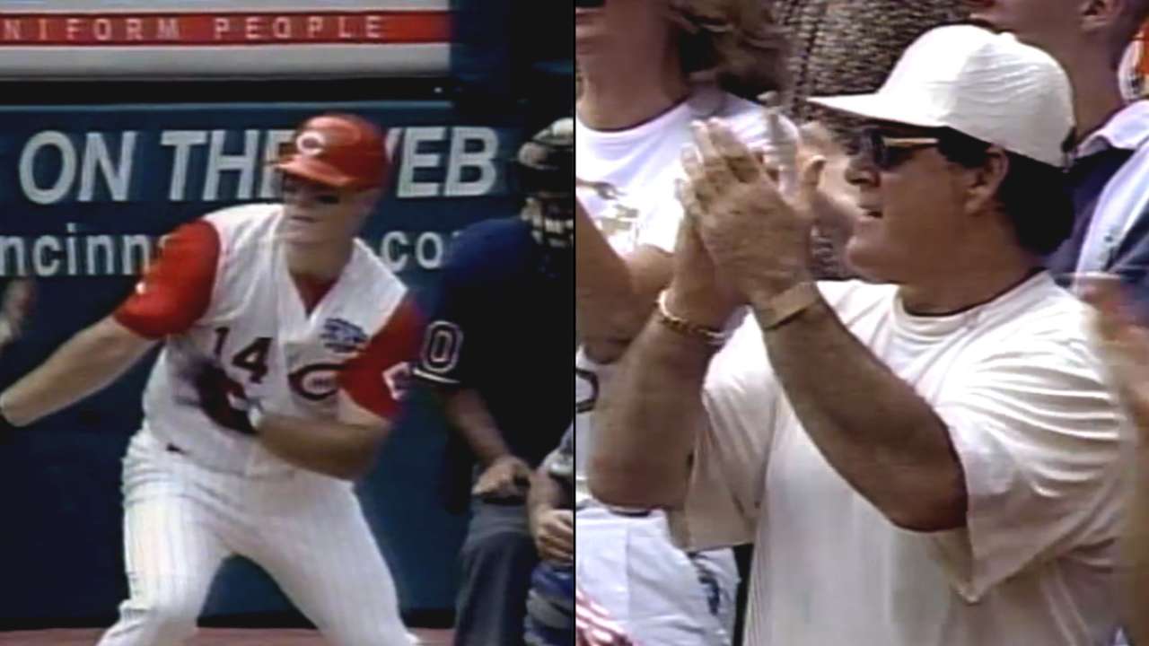 Pete Rose Jr.'s first MLB hit 09/01/1997