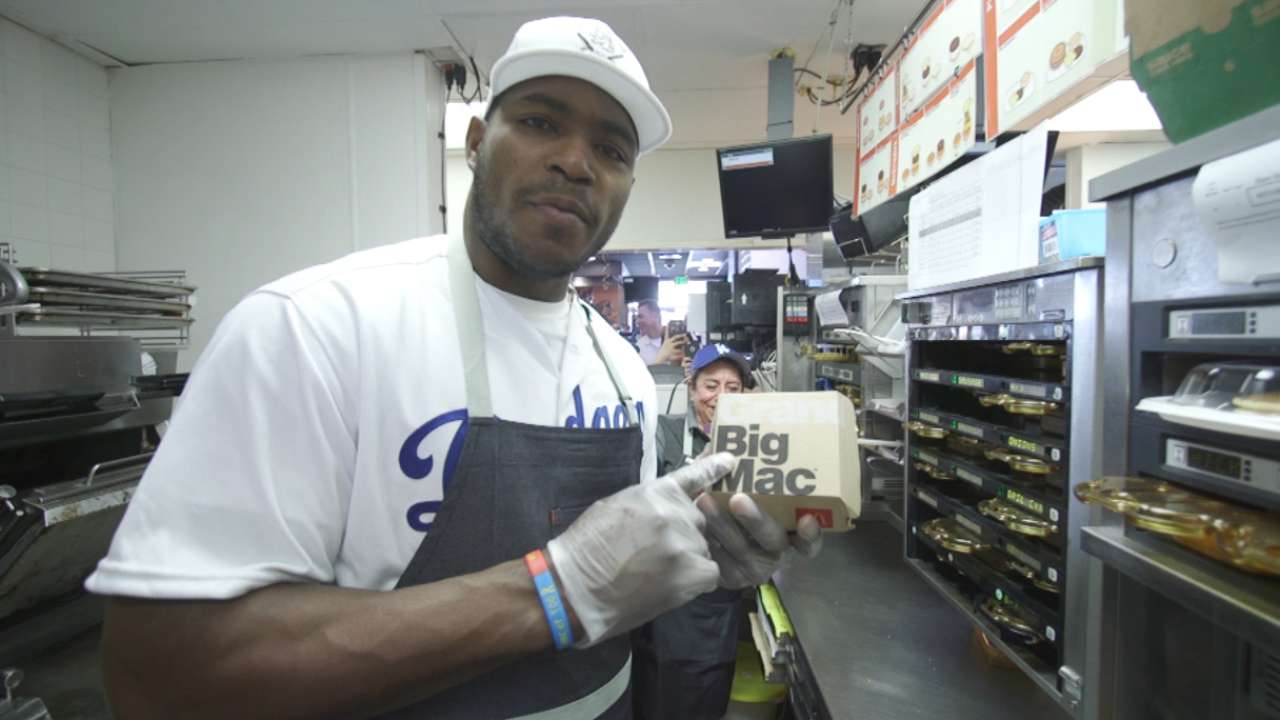 Puig serves burgers and fries