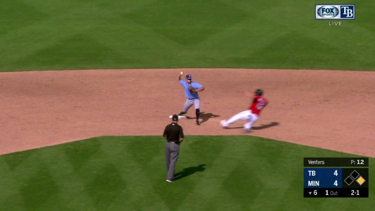 Venters induces double play