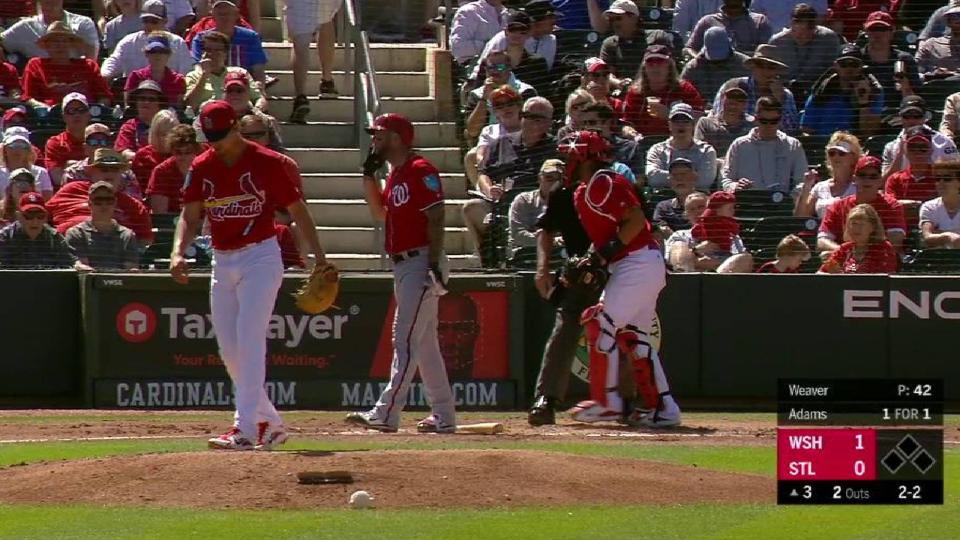 Weaver strikes out the side