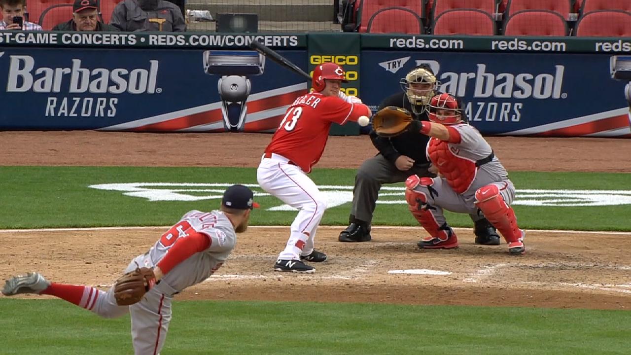 Scott Schebler To Begin Rehab At Louisville Mlb Com Schebler Get By A Pitch