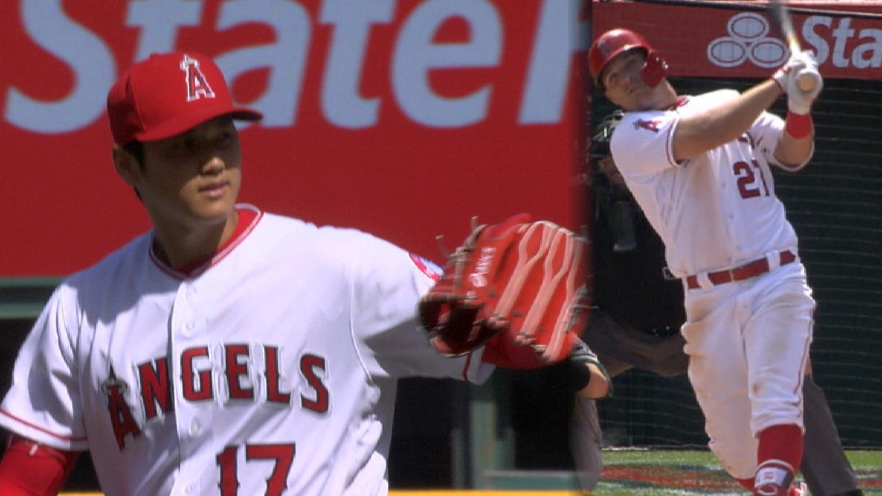 Ohtani dominates, Trout homers