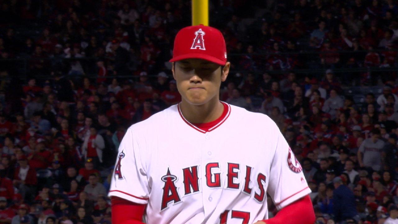 Ohtani exits with a blister