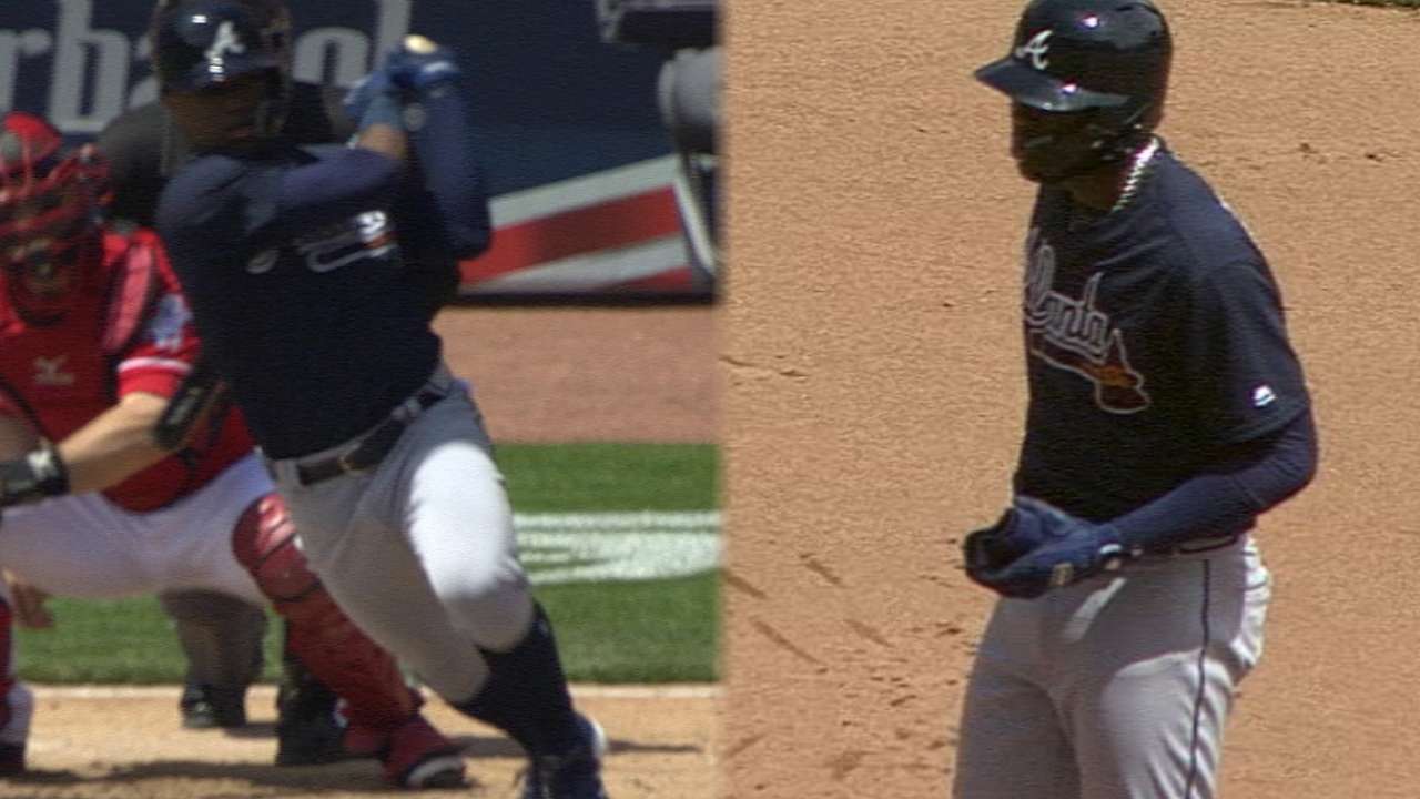 Acuna Jr.'s three-hit day