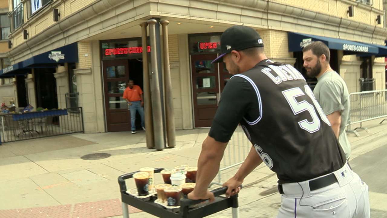 Breakfast is Served: Rockies Rookies Make Annual Coffee Run at Wrigley  Field, by Colorado Rockies