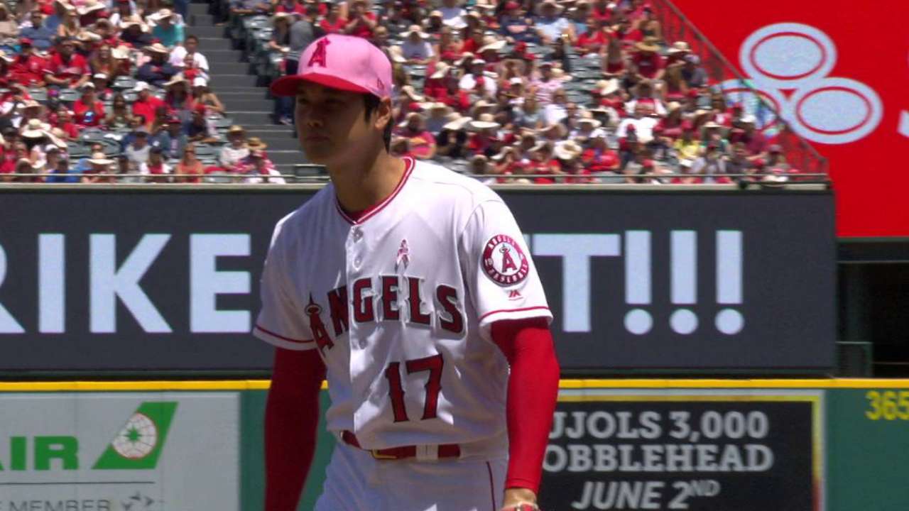 Ohtani's 6th straight strikeout