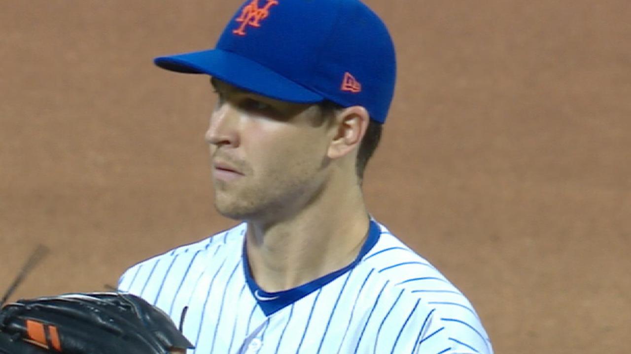 deGrom K's 8 over 7 scoreless