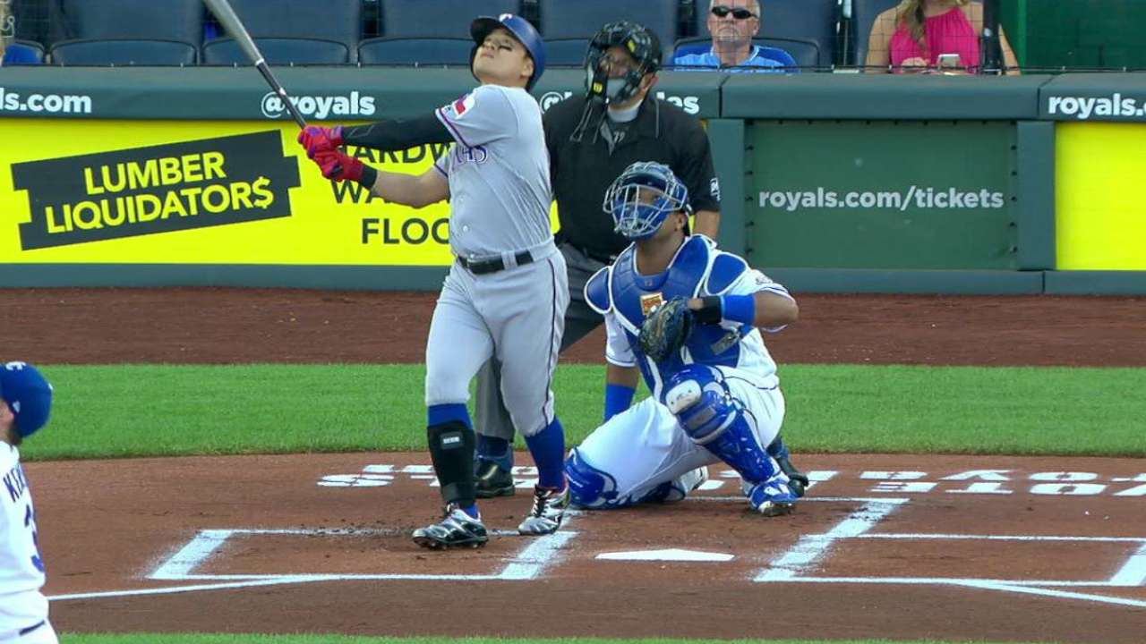 Choo's lead-off homer