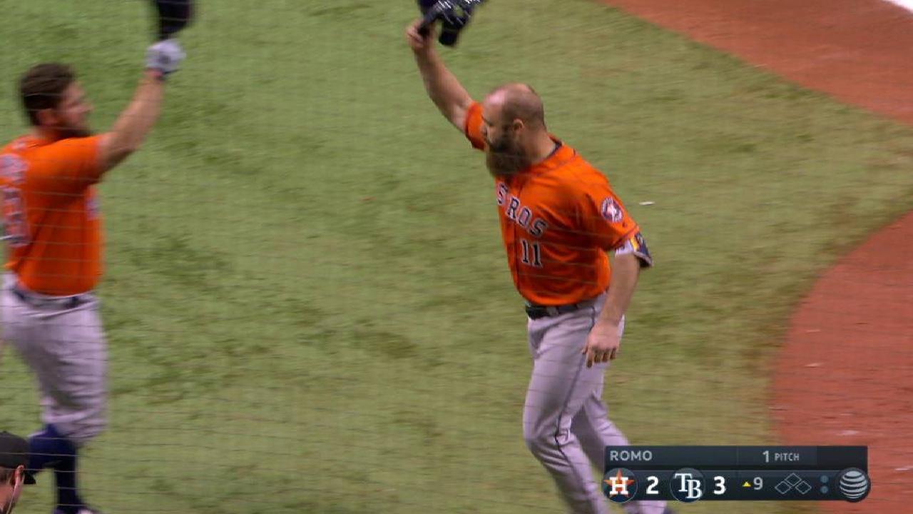 Gattis' 2nd homer of the game