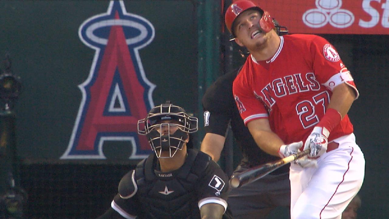 Trout's 27th homer opens scoring