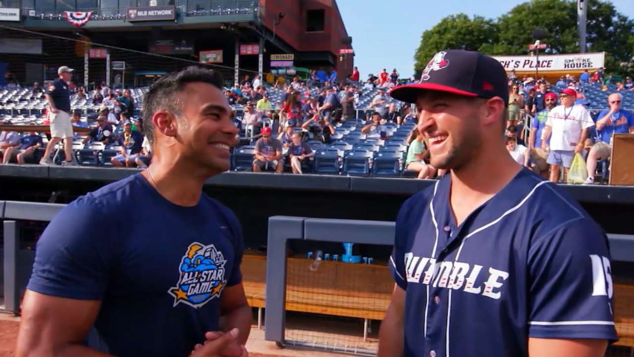 Tim Tebow's Double-A debut a smash hit, homers on 1st pitch