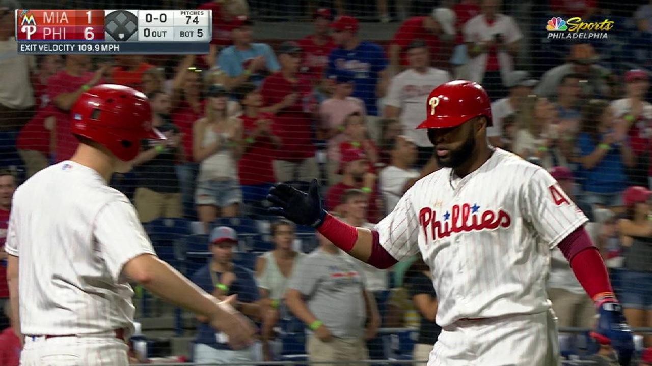 The Phillies' Carlos Santana promised a leukemia patient he'd hit a homer.  Then he did.